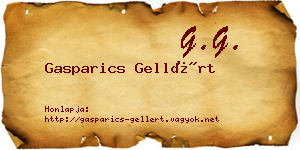Gasparics Gellért névjegykártya